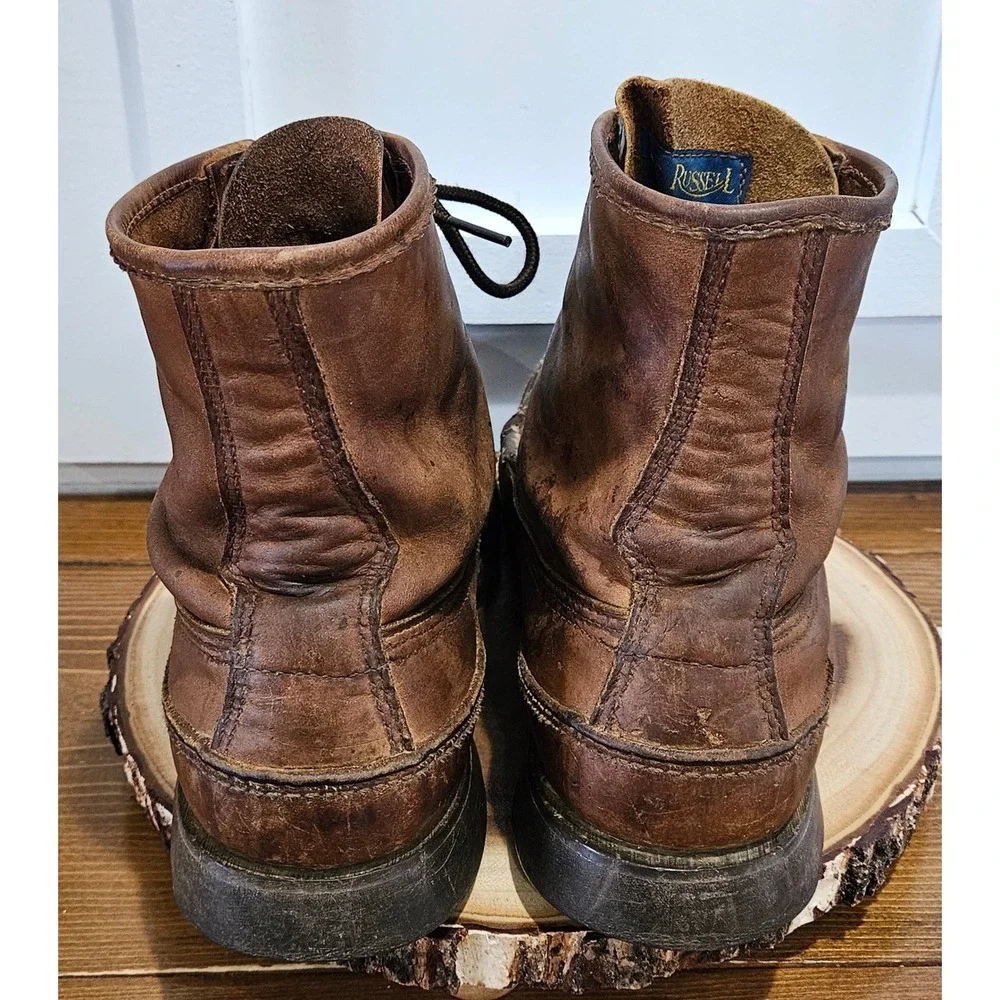 VTG W.C. Russell Moccasin Co Bird Shooter BLUE LABEL 50s 60s Boots Vibram 111/2